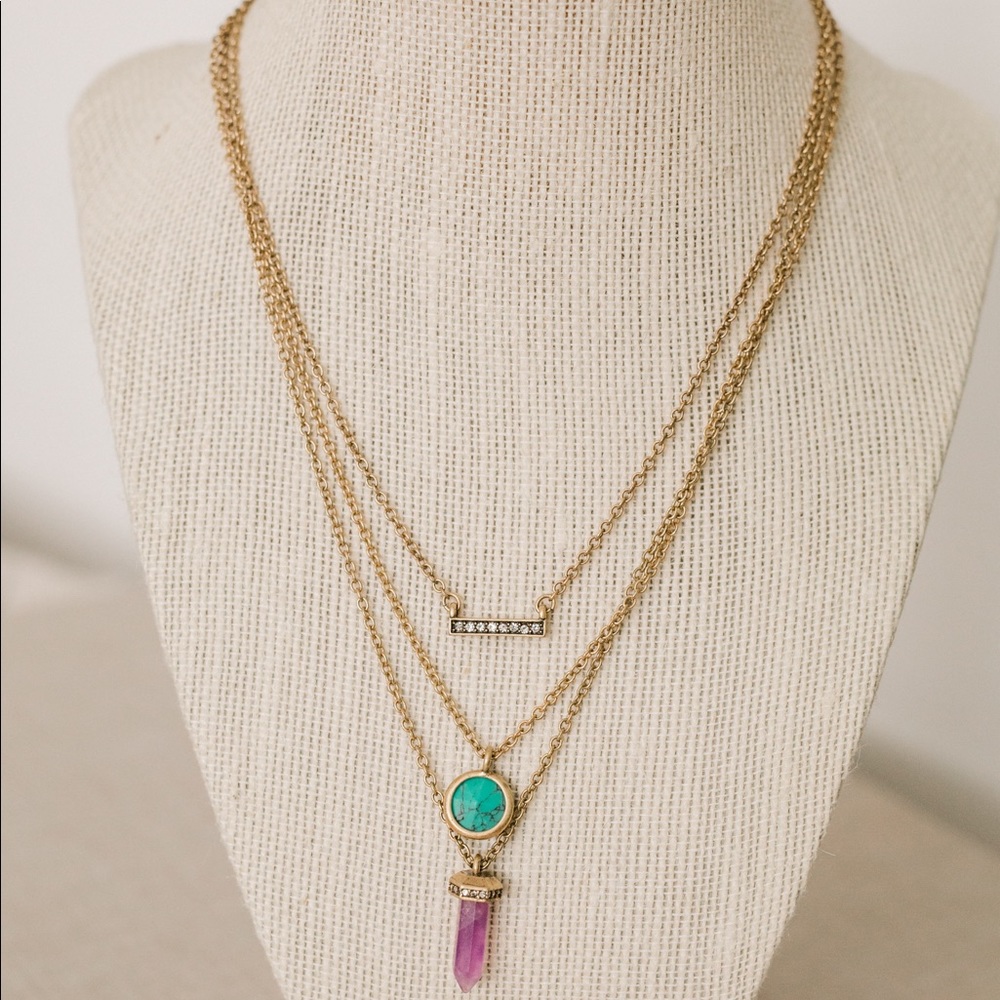 Chloe + Isabel three Strand Necklace - Picture 2 of 2
